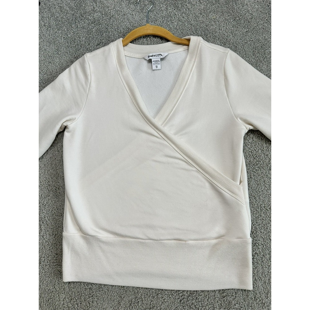 Athleta XS Snow White Criss Cross Sweater Soft